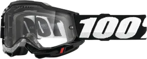 100% Accuri 2 Enduro MTB Goggles - Black - Clear 50016-00001