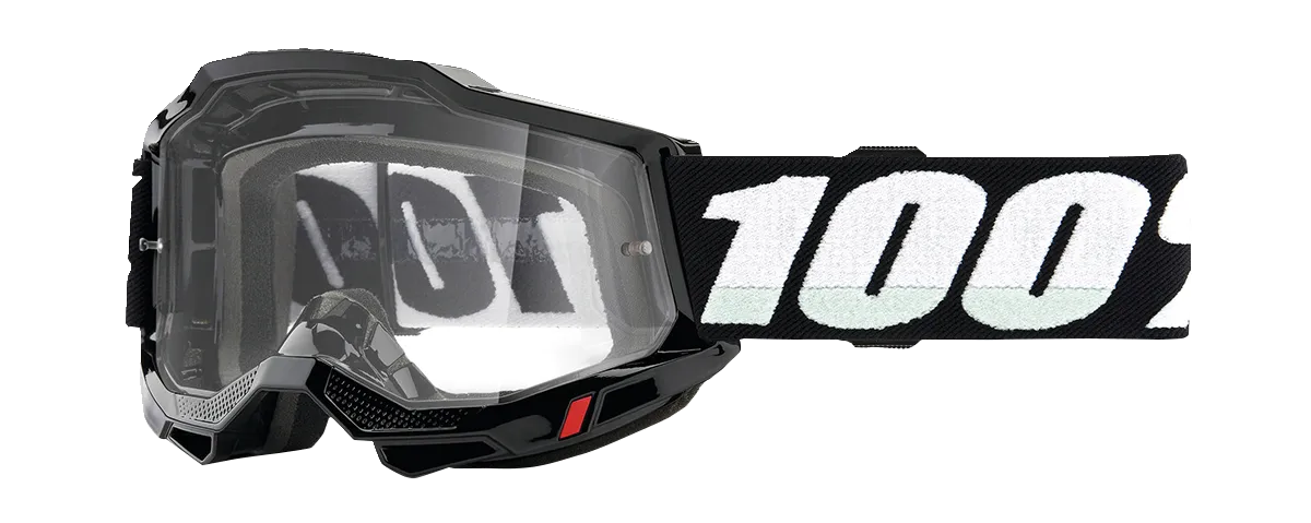 100% Accuri 2 Junior Goggles - Black - Clear 50024-00010