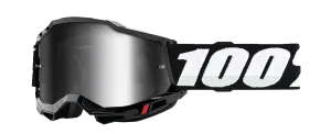 100% Accuri 2 Junior Goggles - Black - Silver Mirror 50025-00010