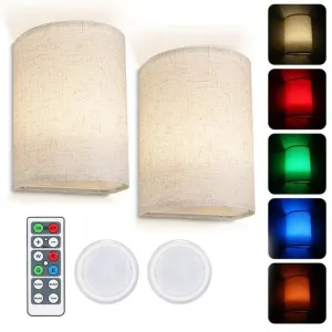 2-Pack: Magnetic Wireless Wall Sconce Lighting