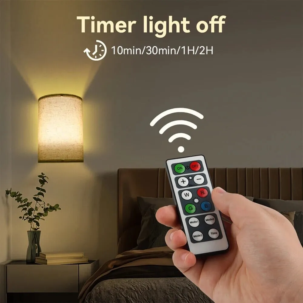 2-Pack: Magnetic Wireless Wall Sconce Lighting