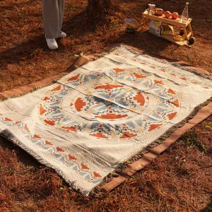 2-Piece Pack Set 90x210cm Bohemian Picnic Blanket | Waterproof Camping Blanket, Outdoor Rug for Camping, Picnic, Beach
