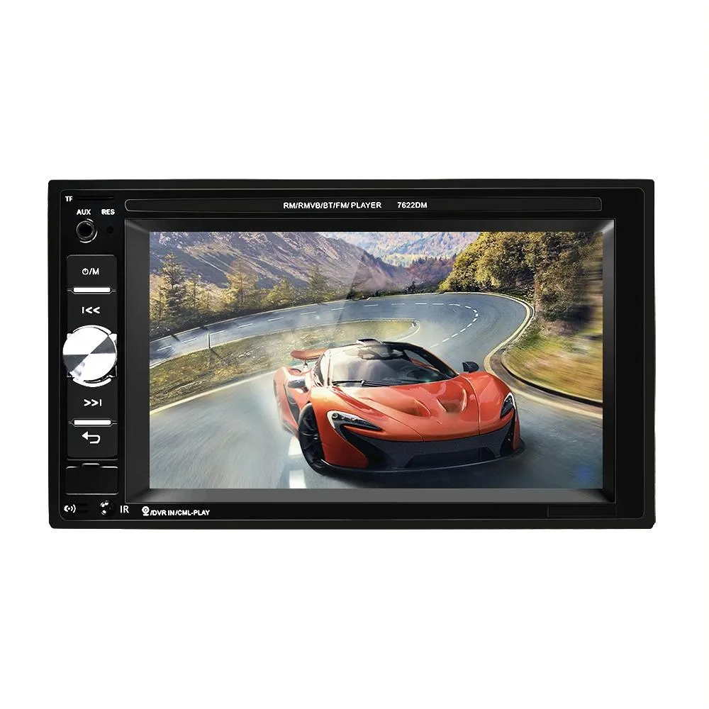 6.2 Inch Car Dual Din Hd Mp5 Player W / Bluetooth Fm Phone Link Tf Card & Remote