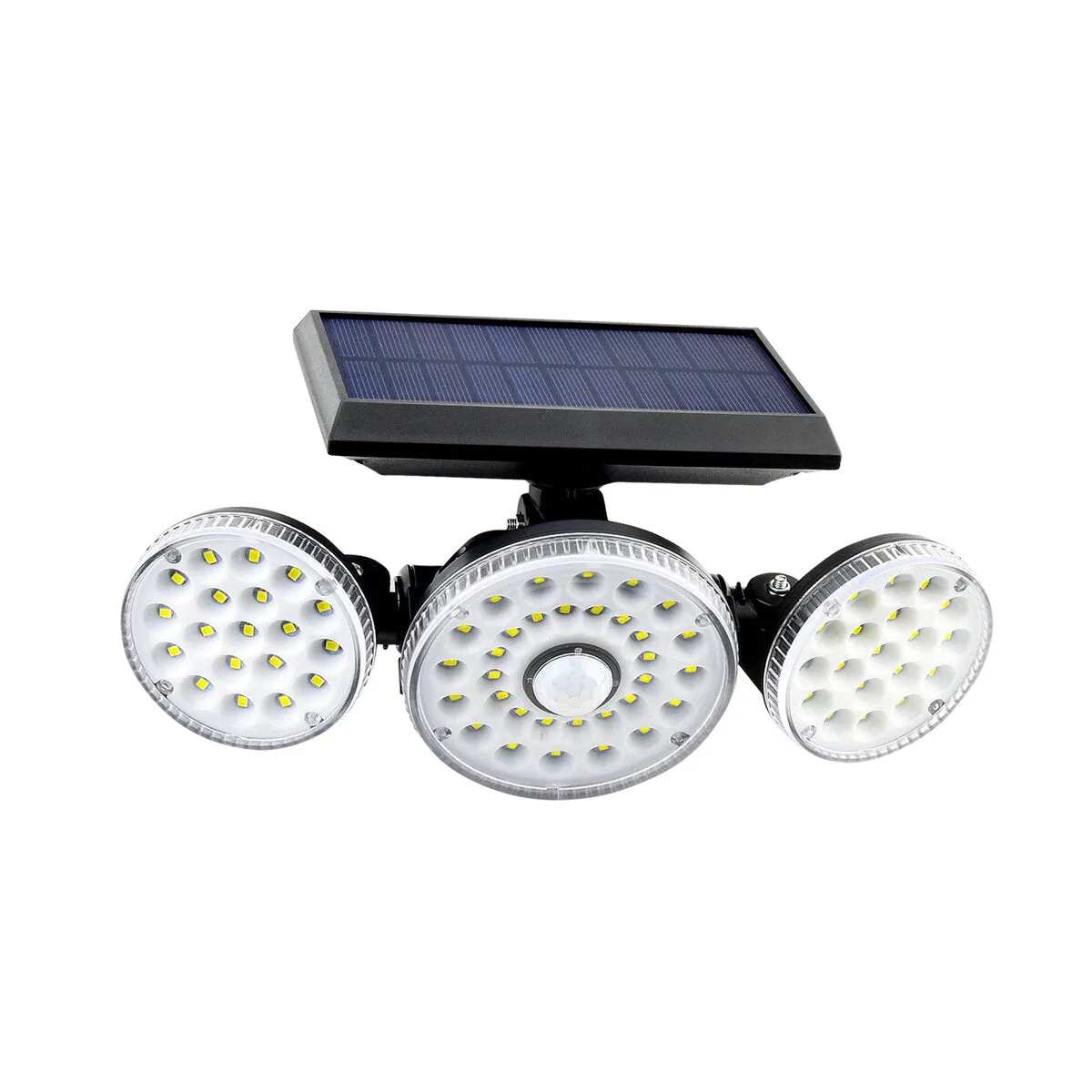 70COB/70LED/78LED Solar Motion Sensor Outdoor Security Light, 3-Head Waterproof Wall Lamp Floodlight