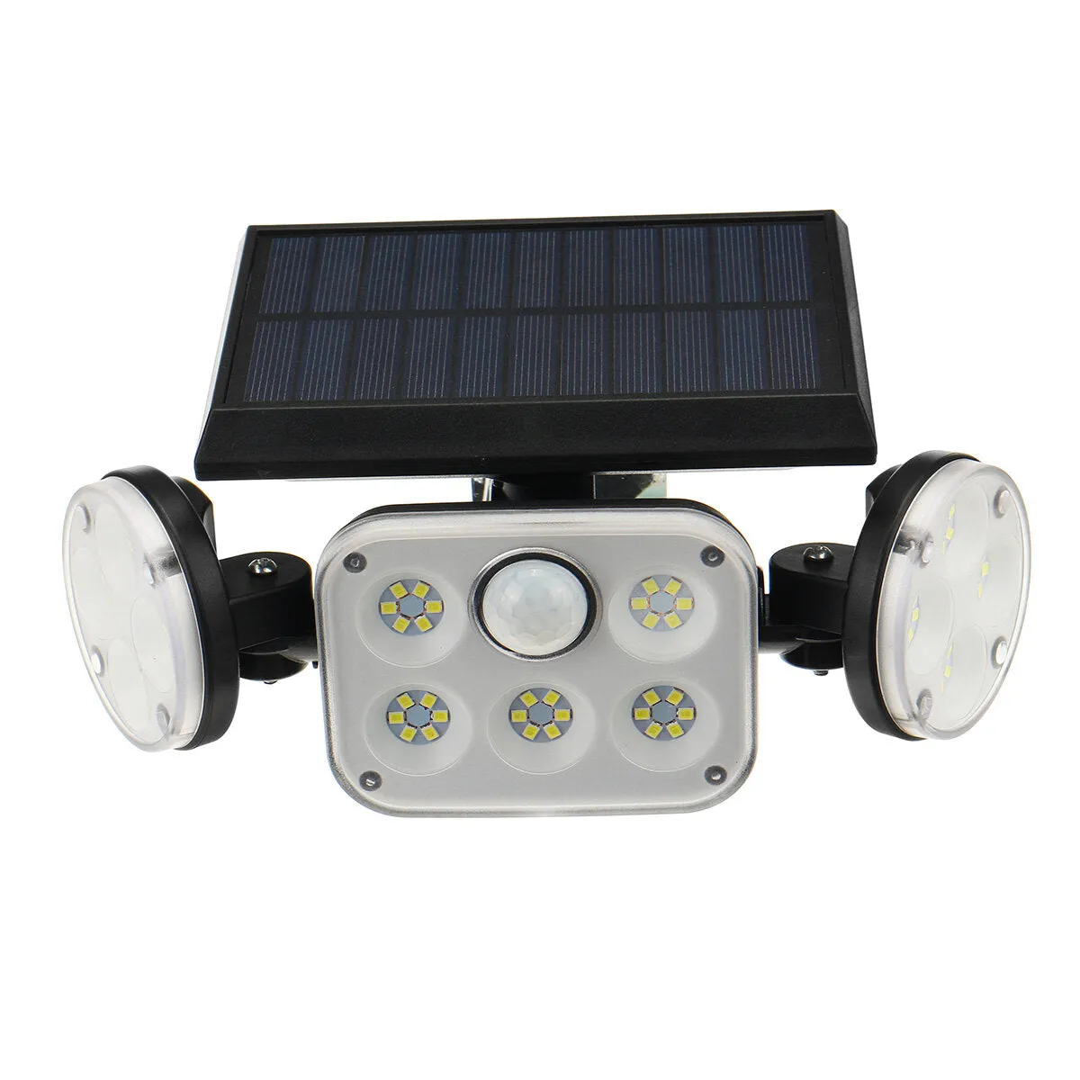 70COB/70LED/78LED Solar Motion Sensor Outdoor Security Light, 3-Head Waterproof Wall Lamp Floodlight
