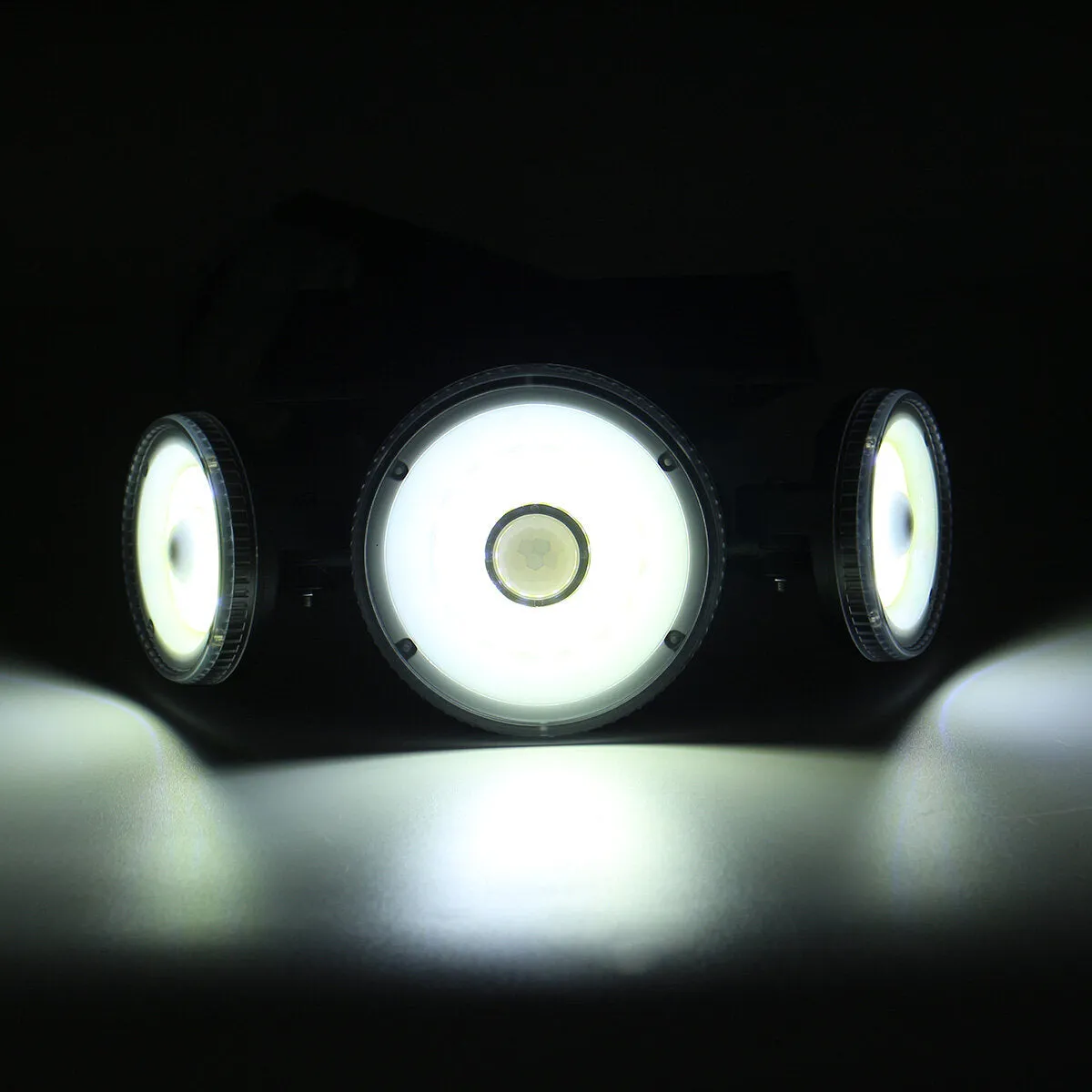 70COB/70LED/78LED Solar Motion Sensor Outdoor Security Light, 3-Head Waterproof Wall Lamp Floodlight