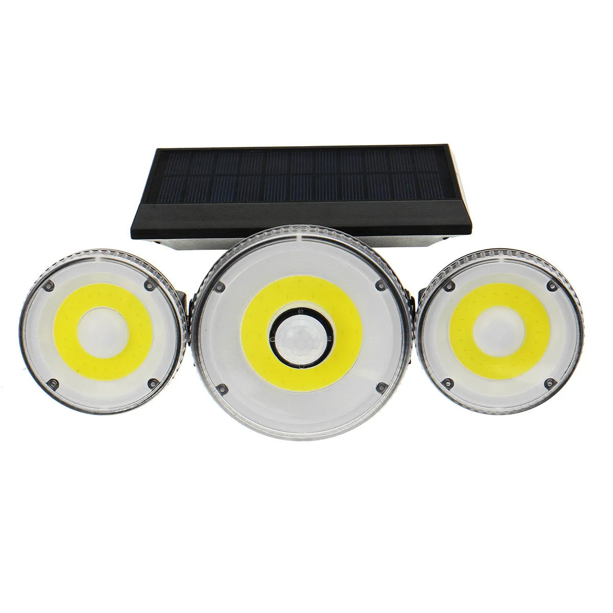 70COB/70LED/78LED Solar Motion Sensor Outdoor Security Light, 3-Head Waterproof Wall Lamp Floodlight