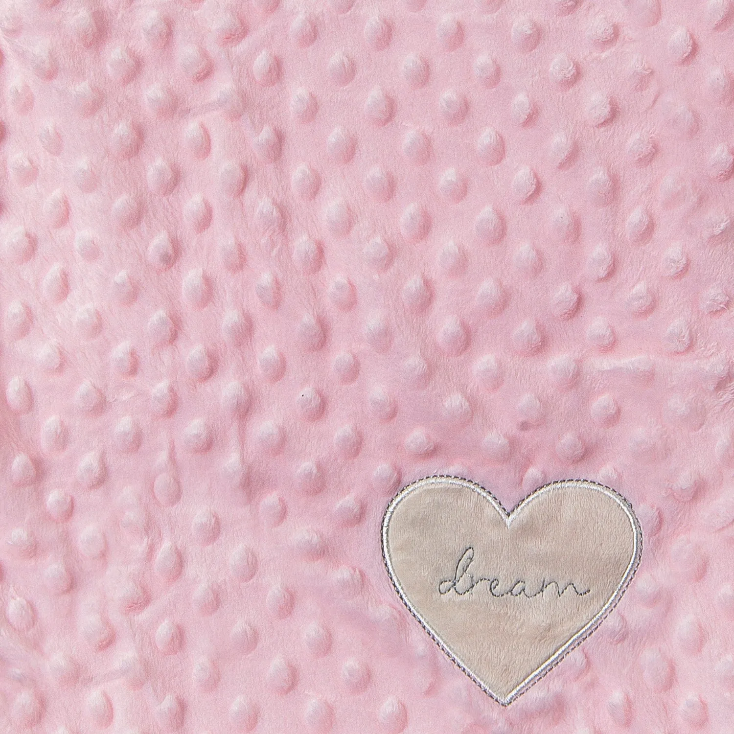 Baby Moo Heart Full Of Dreams Soft Reversible Bubble Blanket Pink