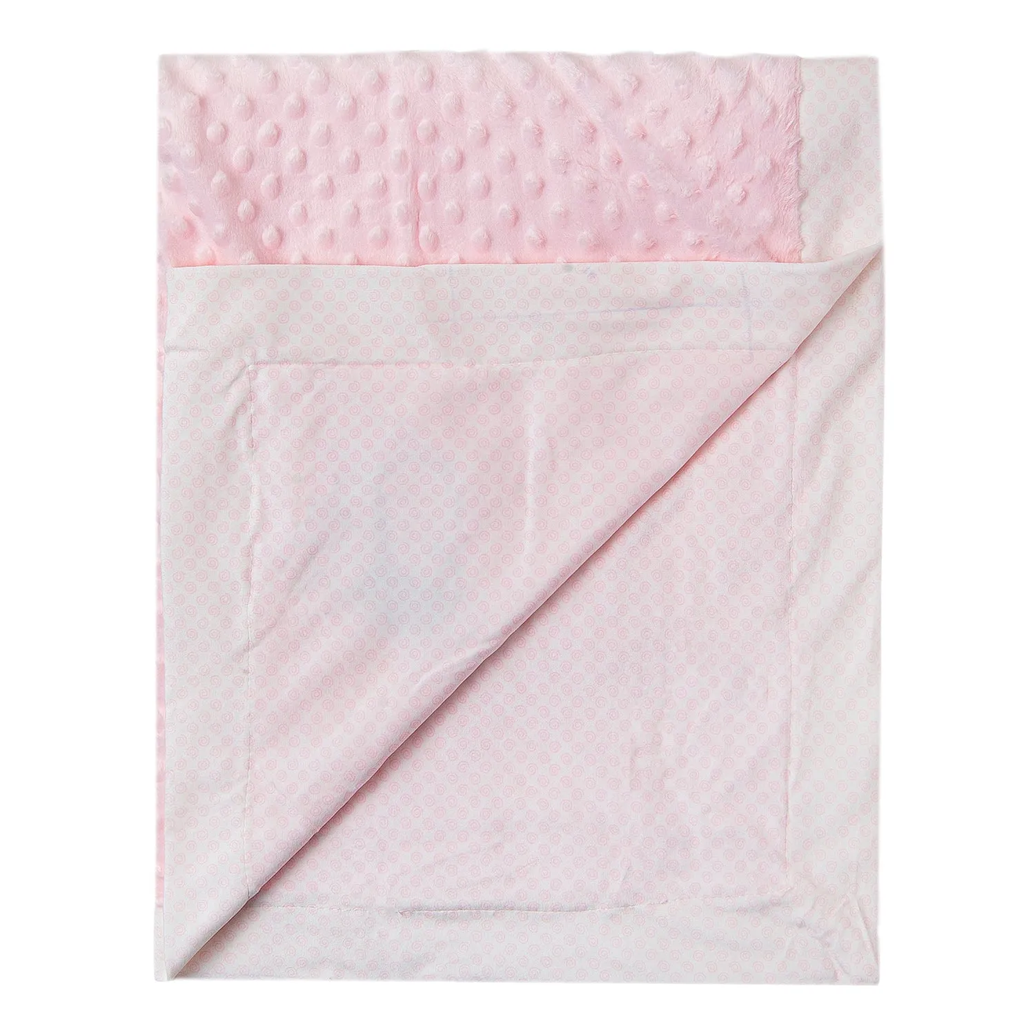 Baby Moo Heart Full Of Dreams Soft Reversible Bubble Blanket Pink