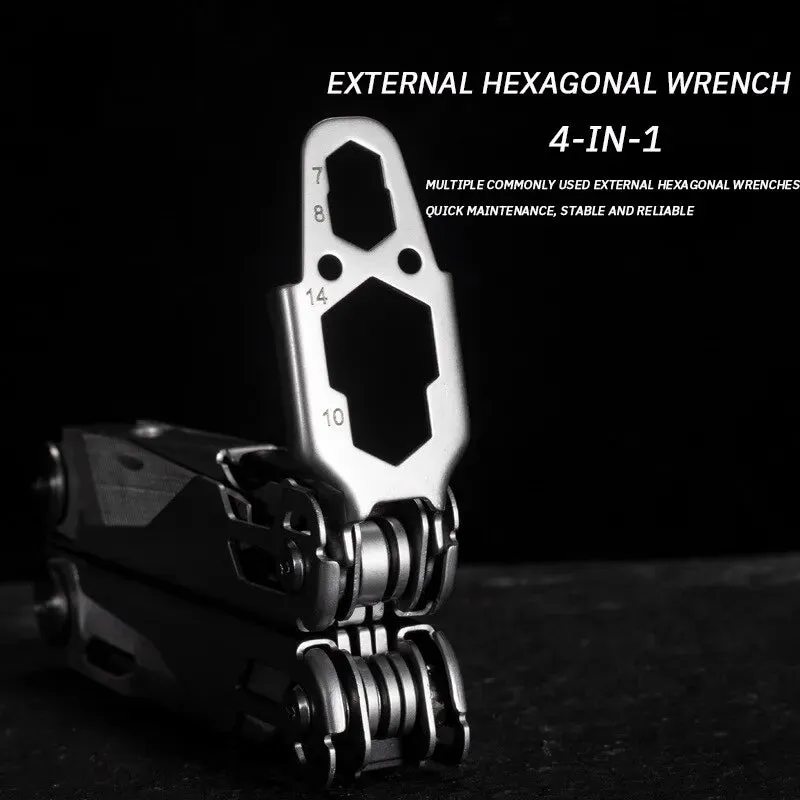 Compact Multifunctional Pliers with Folding Knife and Wrench