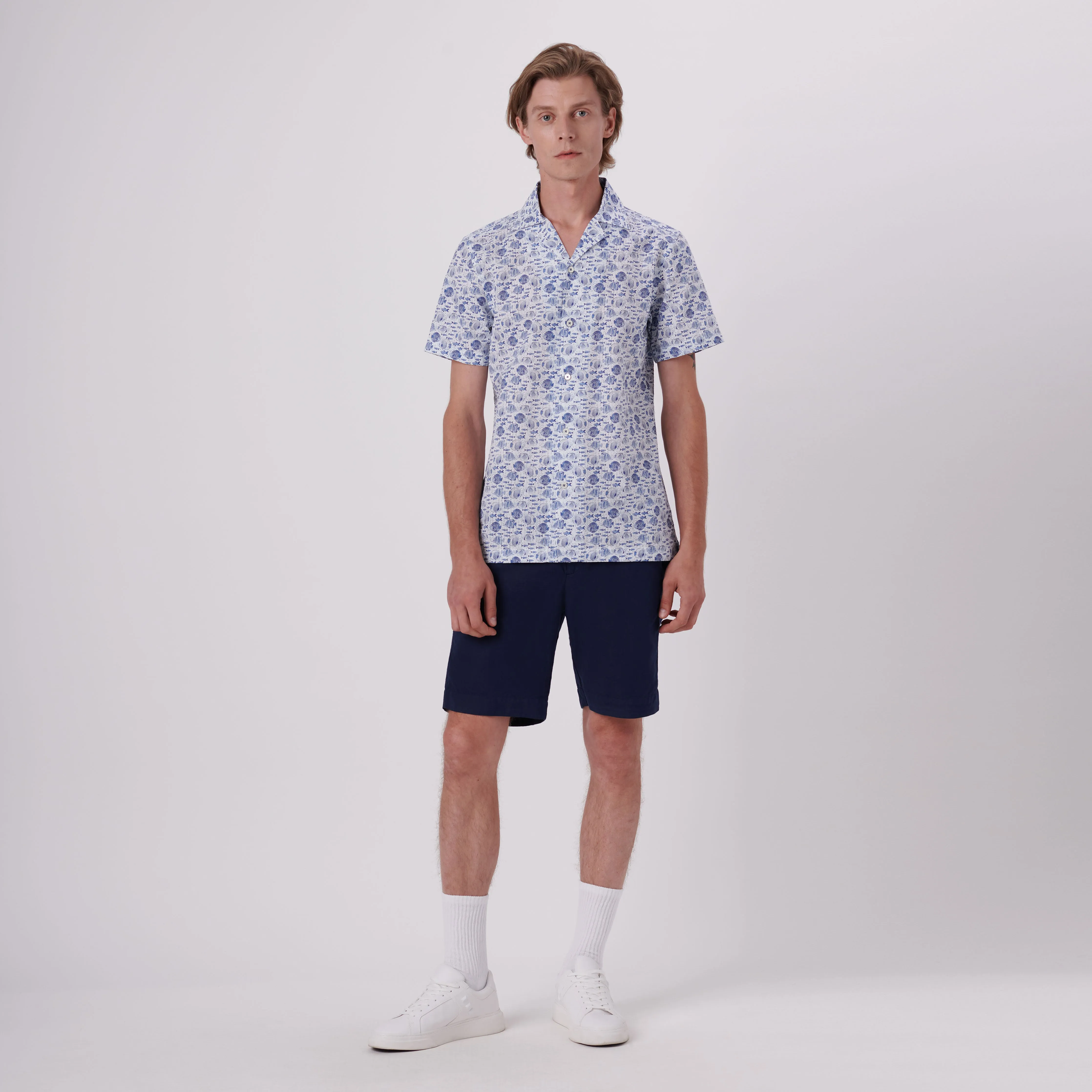 Jackson Fish Print Short Sleeve Shirt