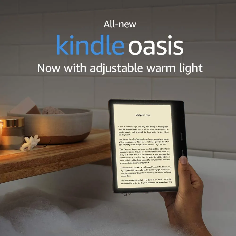 Kindle Oasis (10th Gen) - Now with adjustable warm light, 7" Display, 32 GB, WiFi   Free 4G (Graphite)