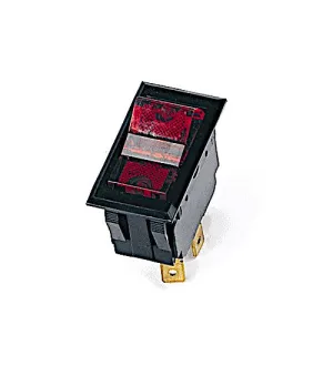Large 15 Amp SPST Illuminated Rocker Switch