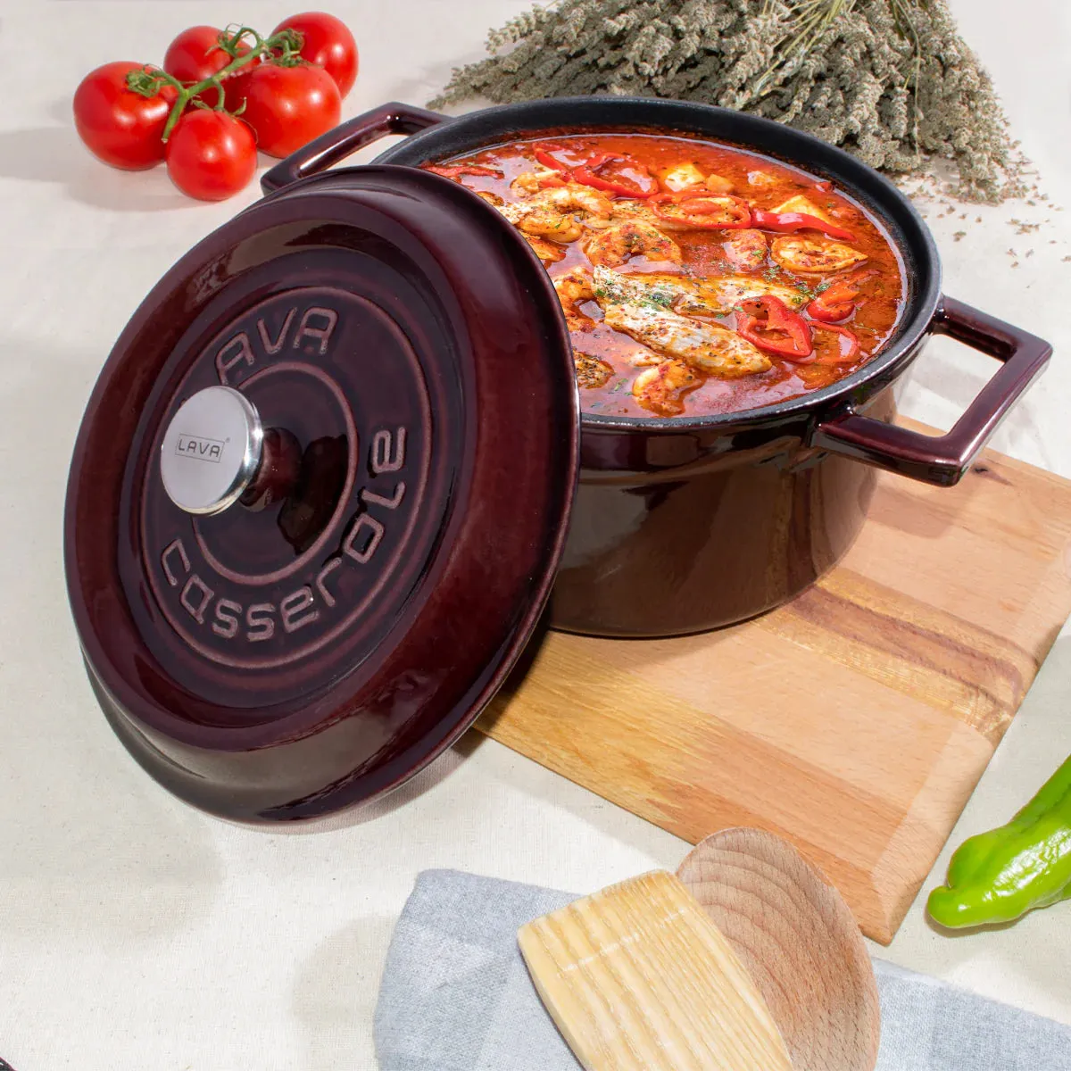 LAVA Premium round Cast Iron Dutch Oven 7.87 in / 20 Cm