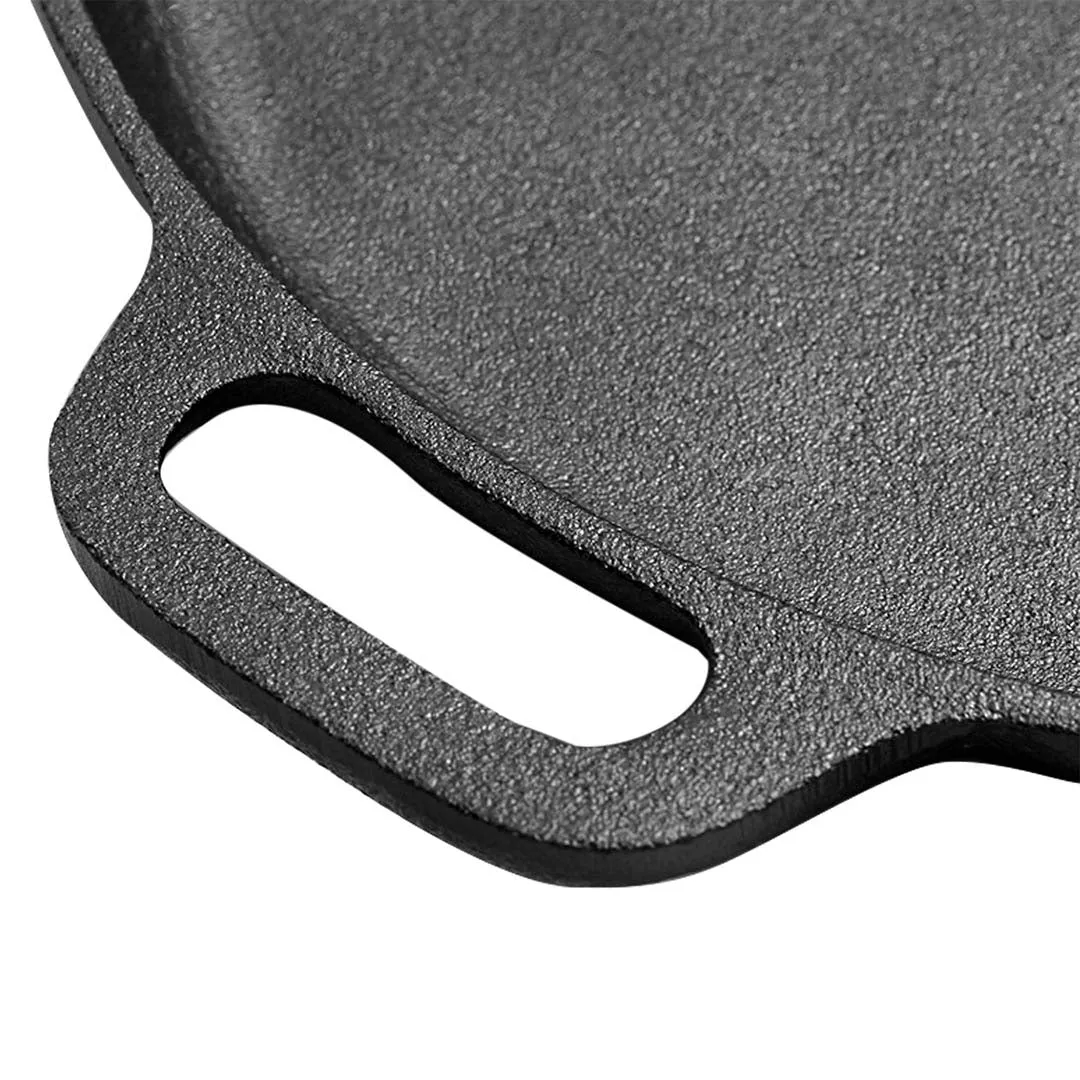NNEAGS Dual Burners Cooktop Stove, 30cm Cast Iron Frying Pan Skillet and 30cm Induction Casserole