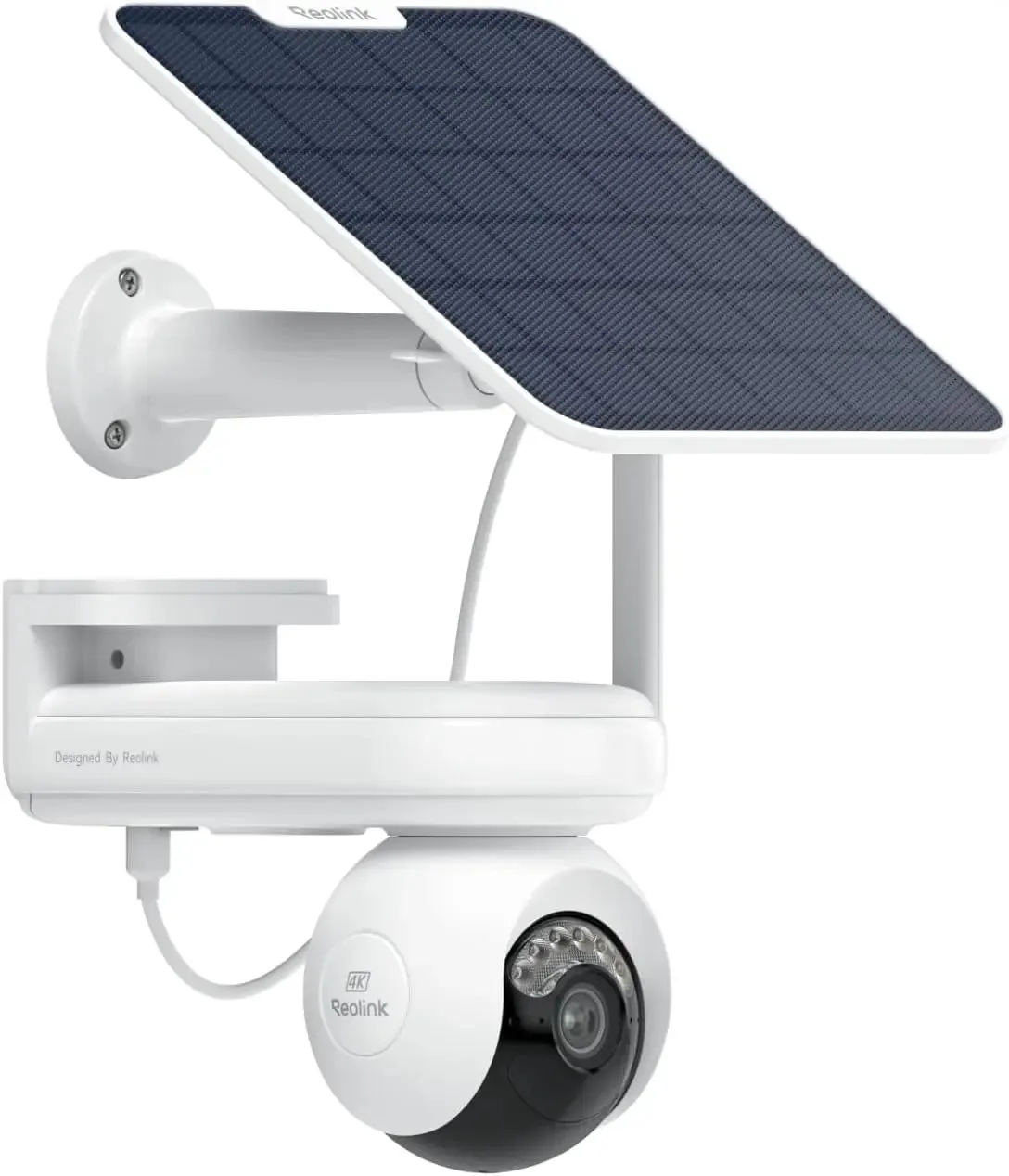 Reolink 4K Security Camera Outdoor Wireless Altas PT Ultra Solar Panel, Rechargeable Battery, F1.0, 2.4/5GHz Dual-Band Wi-Fi 6, 355°Pan & 90°Tilt, Smart Detection, Support up to 512GB microSD Card