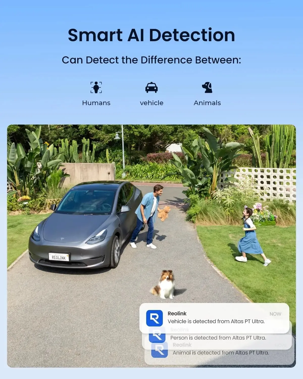 Reolink 4K Security Camera Outdoor Wireless Altas PT Ultra Solar Panel, Rechargeable Battery, F1.0, 2.4/5GHz Dual-Band Wi-Fi 6, 355°Pan & 90°Tilt, Smart Detection, Support up to 512GB microSD Card