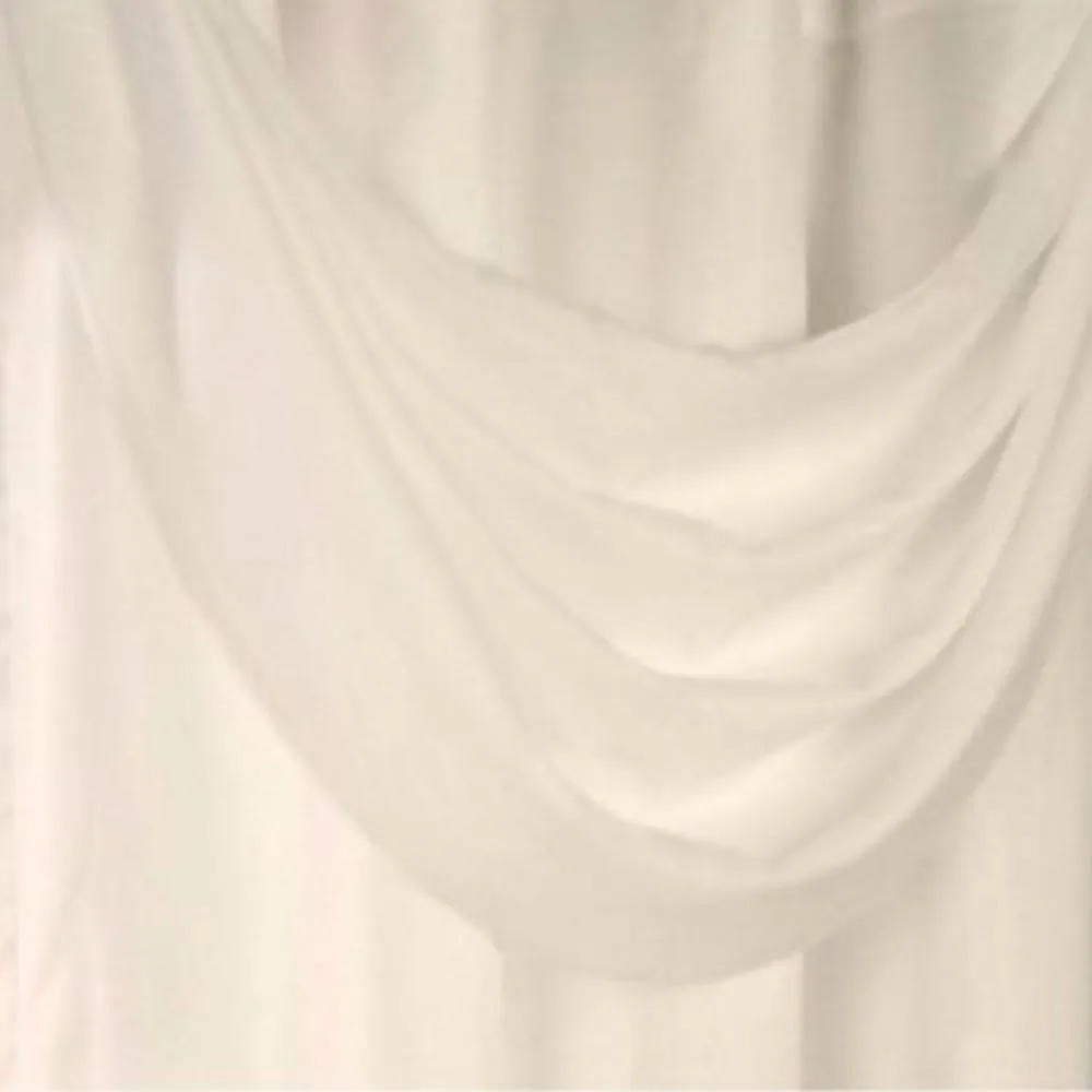 Rhapsody Lined Sheer Voile  Grommet Top Ascot Valance