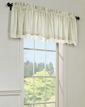 Rhapsody Lined Sheer Voile Tailored Valance