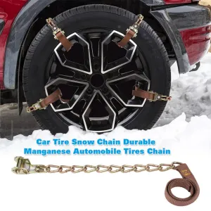 Universal Car Snow Chains Tyre Tire Wheel Anti-skid Chain Adjustable Wear-resistant Winter Ice Snow Mud Road Safe