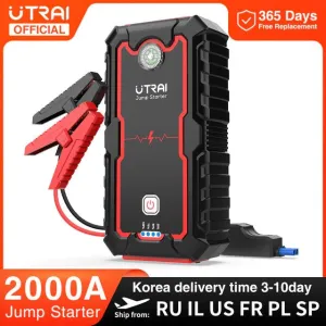 UTRAI 2000A Jump Starter Power Bank Portable Charger Starting Device For 8.0L/6.0L Emergency Car Battery Jump Starter