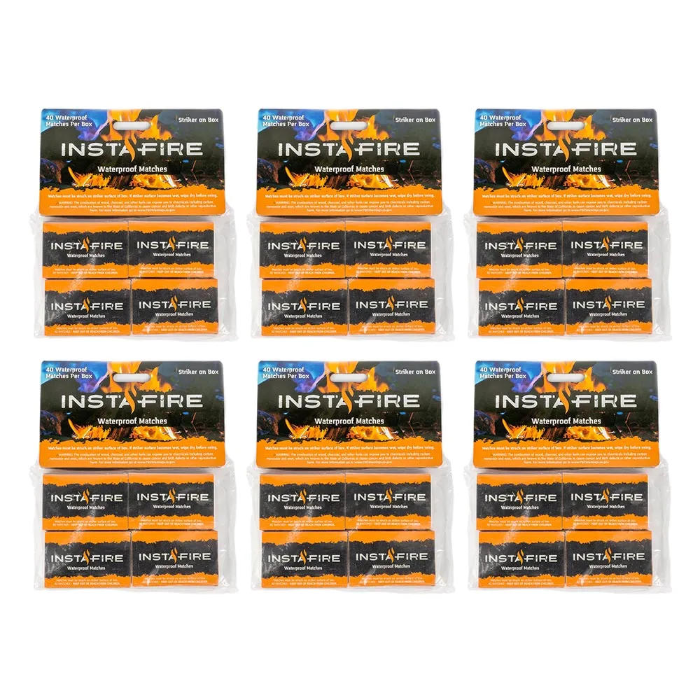 Waterproof Matches -Six 4-packs, 24 boxes in total (Thank You Offer)