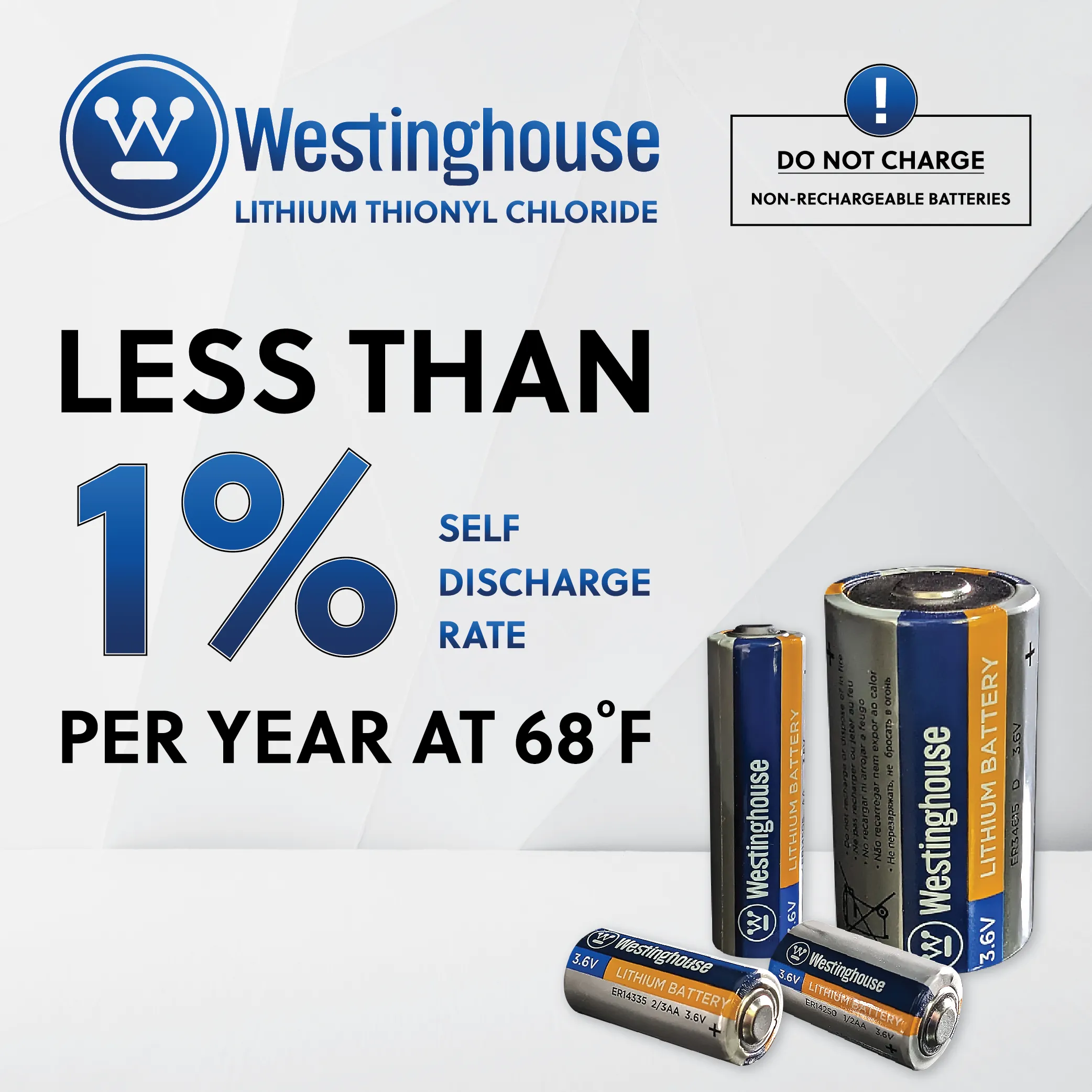 Westinghouse ER14335 3.6V 2/3AA Lithium Battery