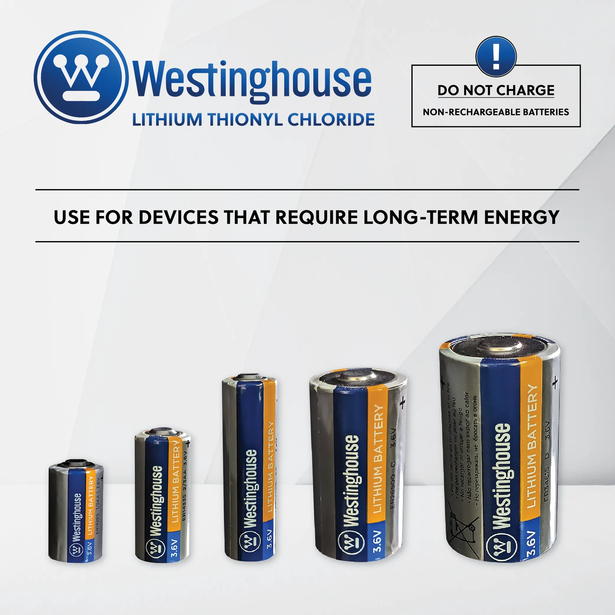 Westinghouse ER14335 3.6V 2/3AA Lithium Battery