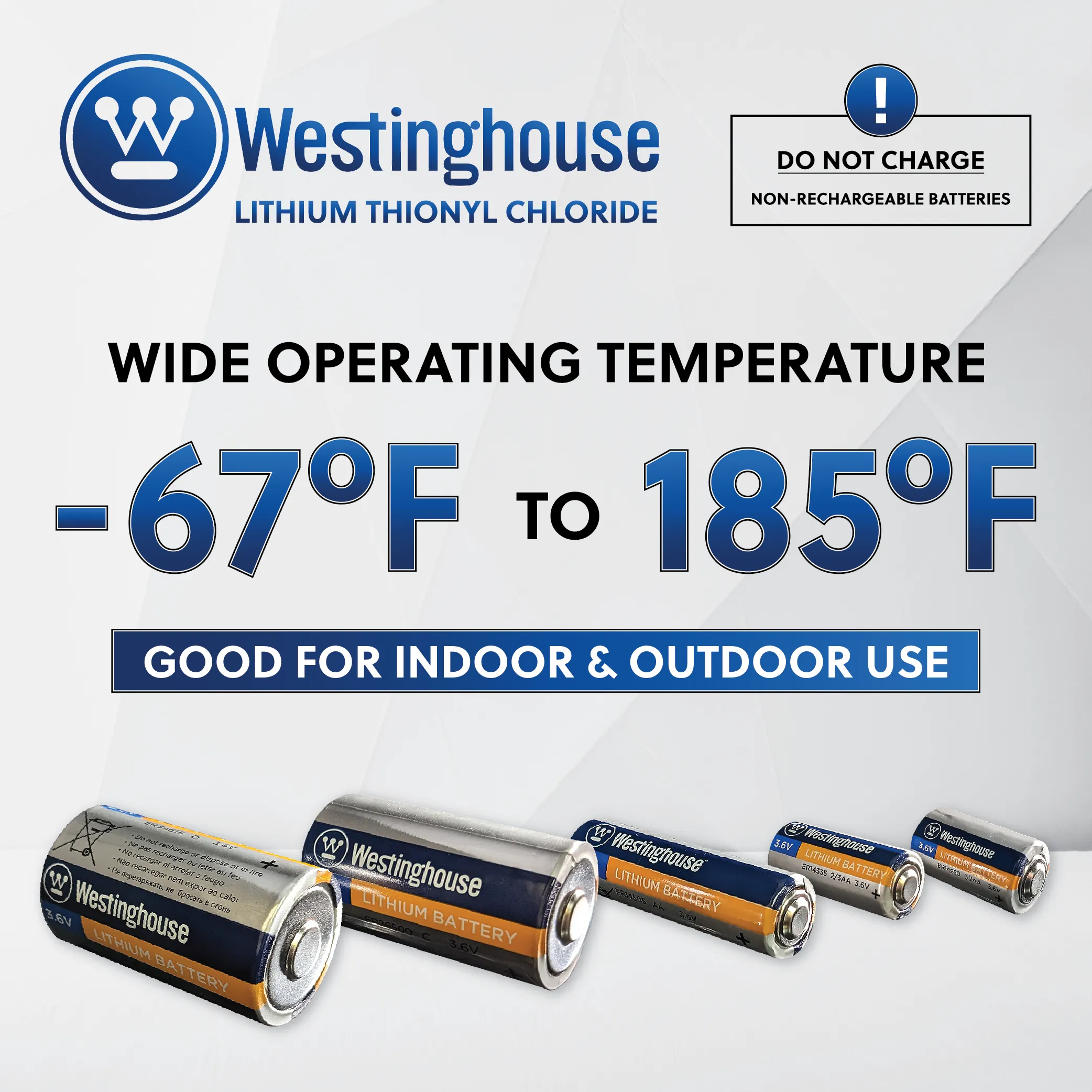 Westinghouse ER14335 3.6V 2/3AA Lithium Battery